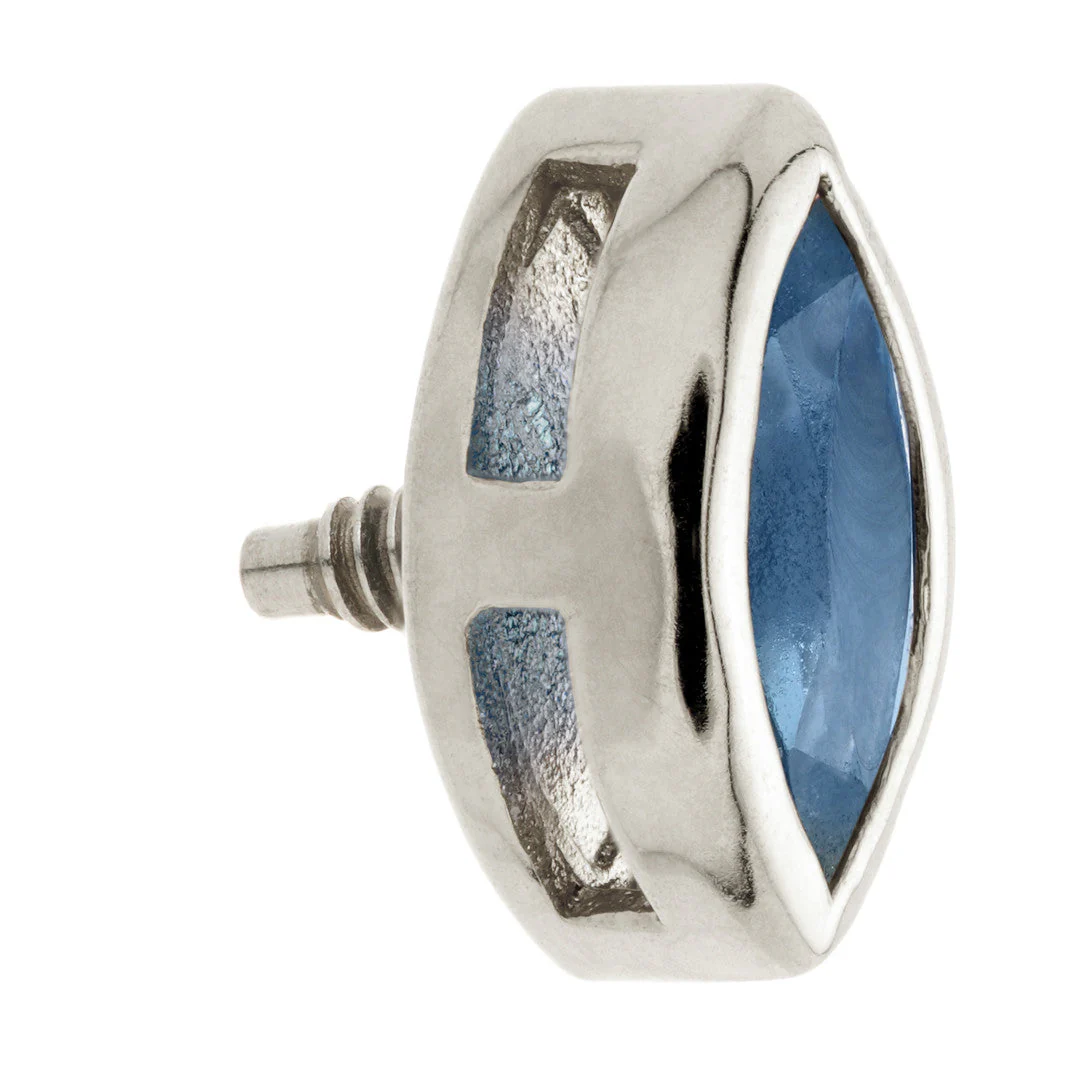 TL - 14ct Gold Internal Sapphire Marquise Attachment - Image 2
