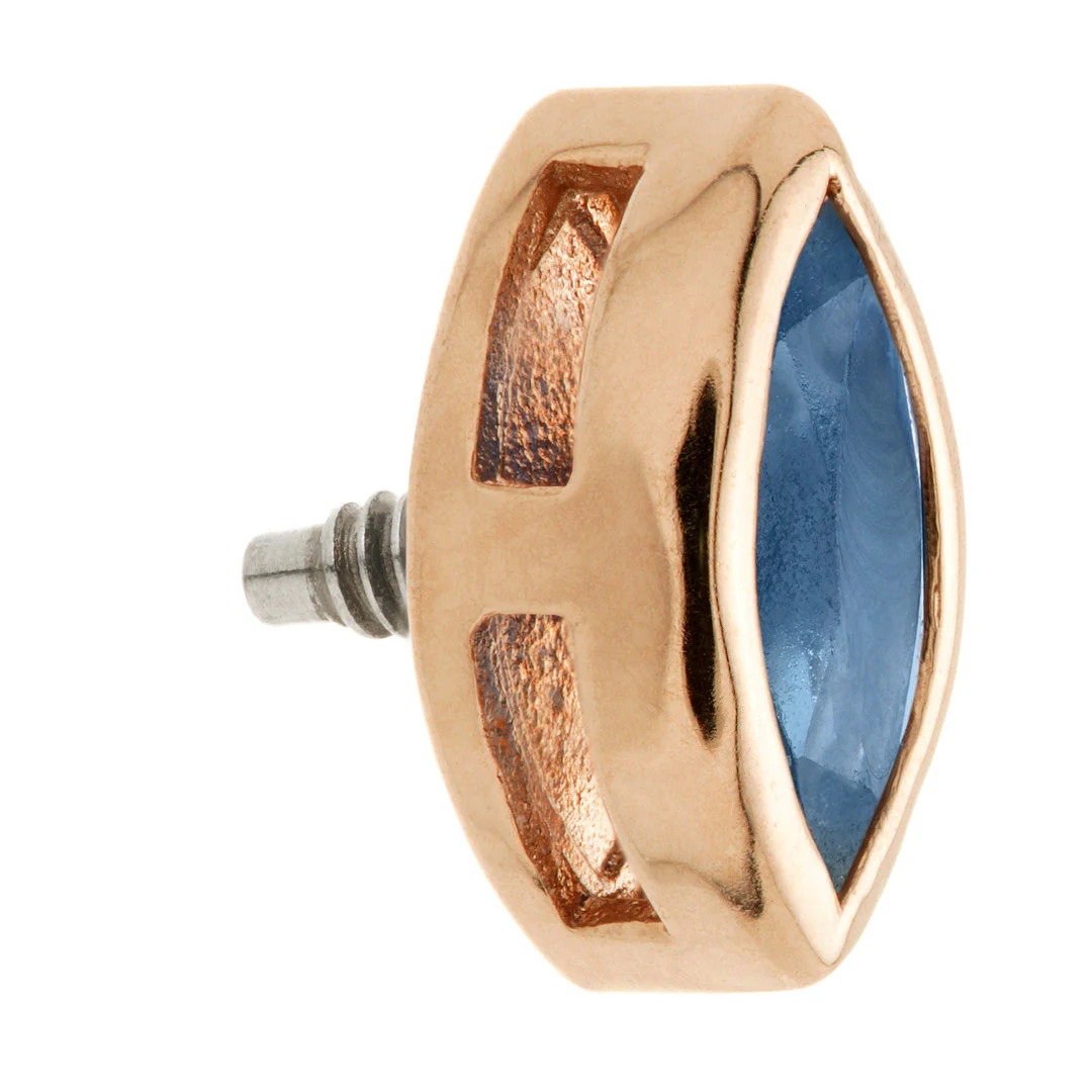 TL - 14ct Gold Internal Sapphire Marquise Attachment - Image 3
