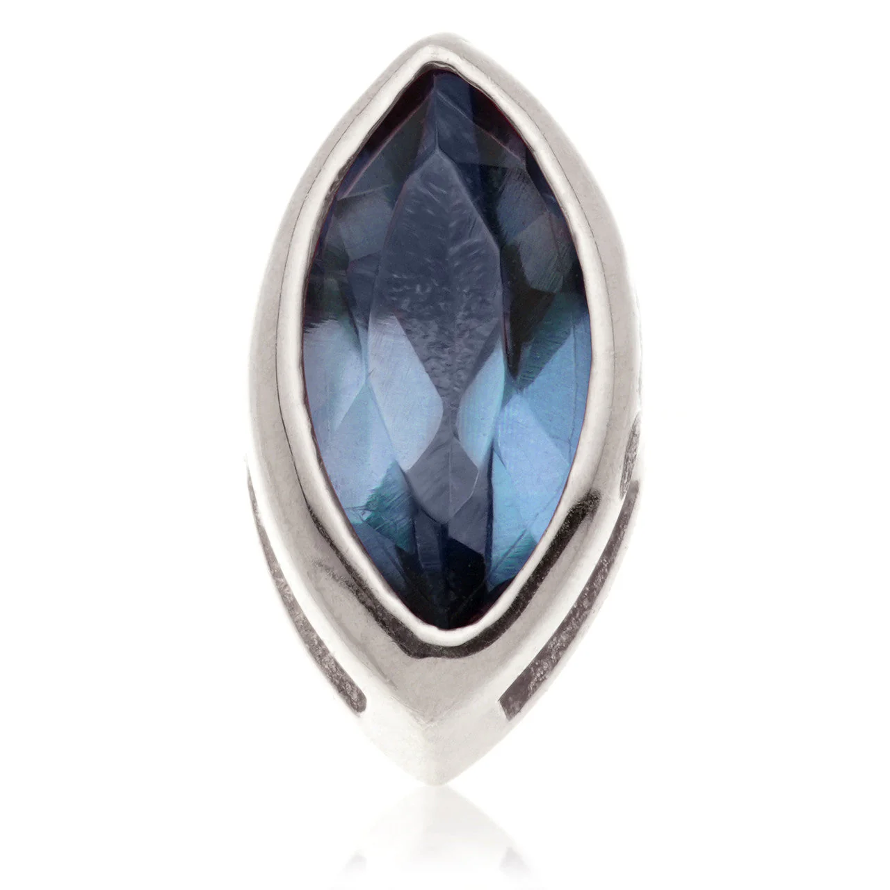 TL - 14ct Gold Internal Sapphire Marquise Attachment - Image 5