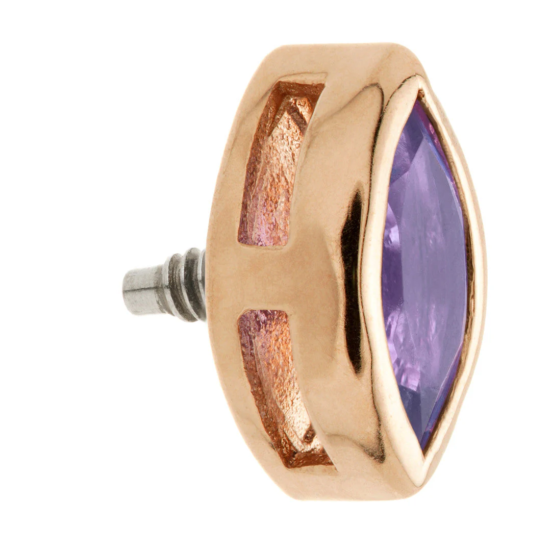 TL - 14ct Gold Internal Tanzanite Marquise Attachment - Image 3