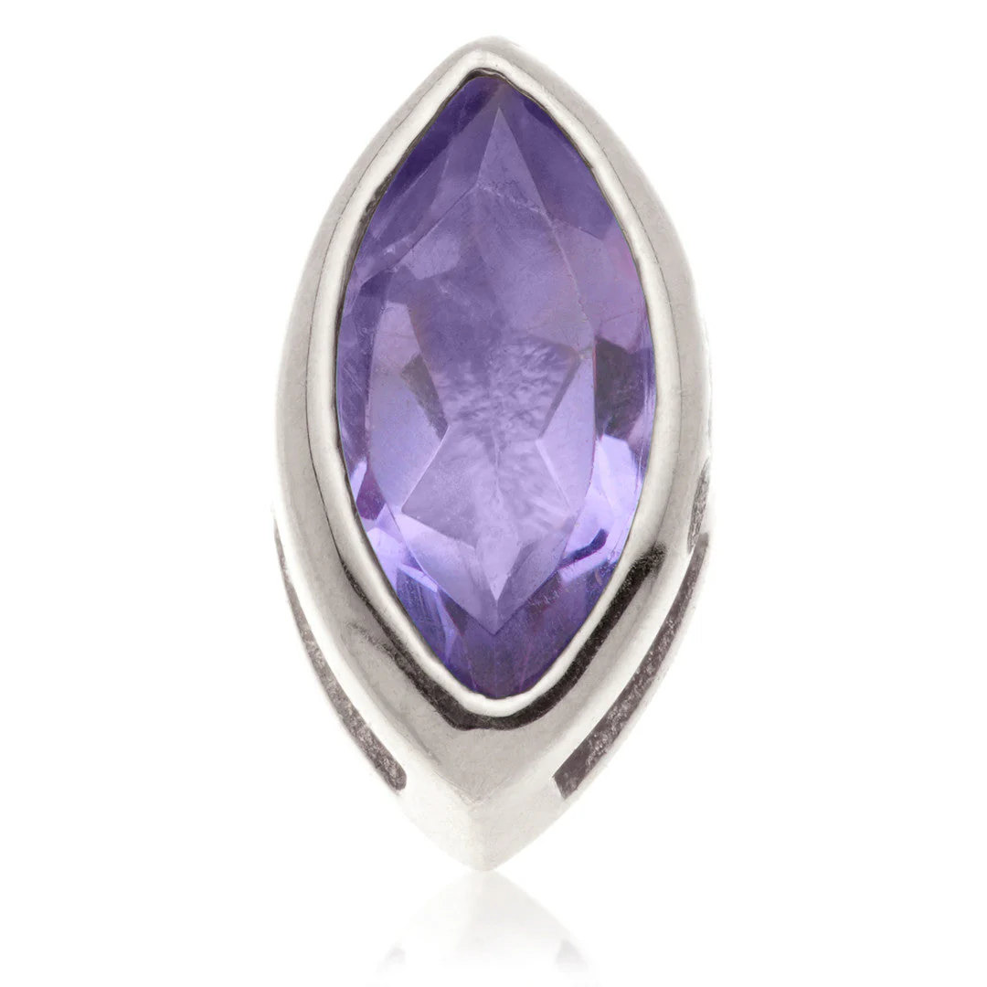 TL - 14ct Gold Internal Tanzanite Marquise Attachment - Image 5