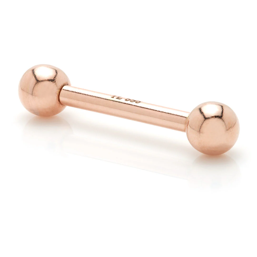 TL - 14ct Gold Internal Thread Barbell - Image 2