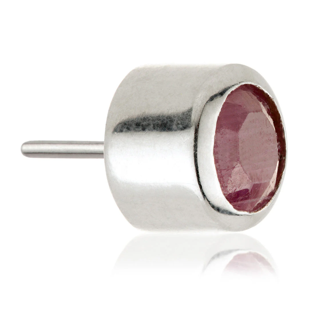 TL - 14ct Gold Ruby Bezel Pin Attachment - Image 2