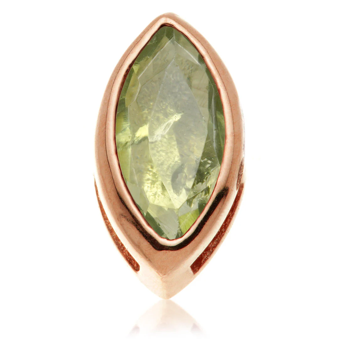 TL - 14ct Gold Threadless Multi Tourmaline Marquise Pin Attachment - Image 9