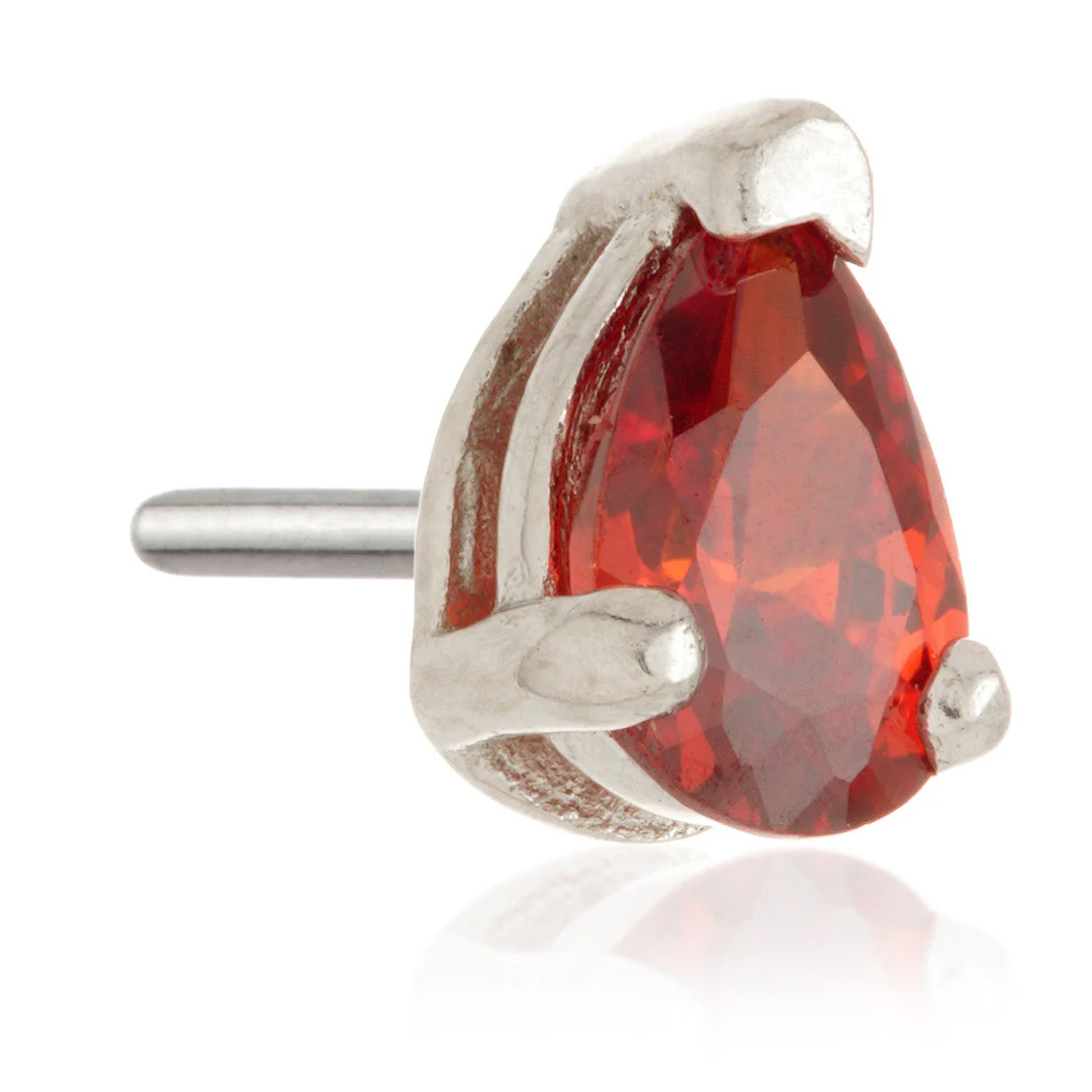 TL - 14ct Gold Threadless Teardrop Gem Pin Attachment - Image 10