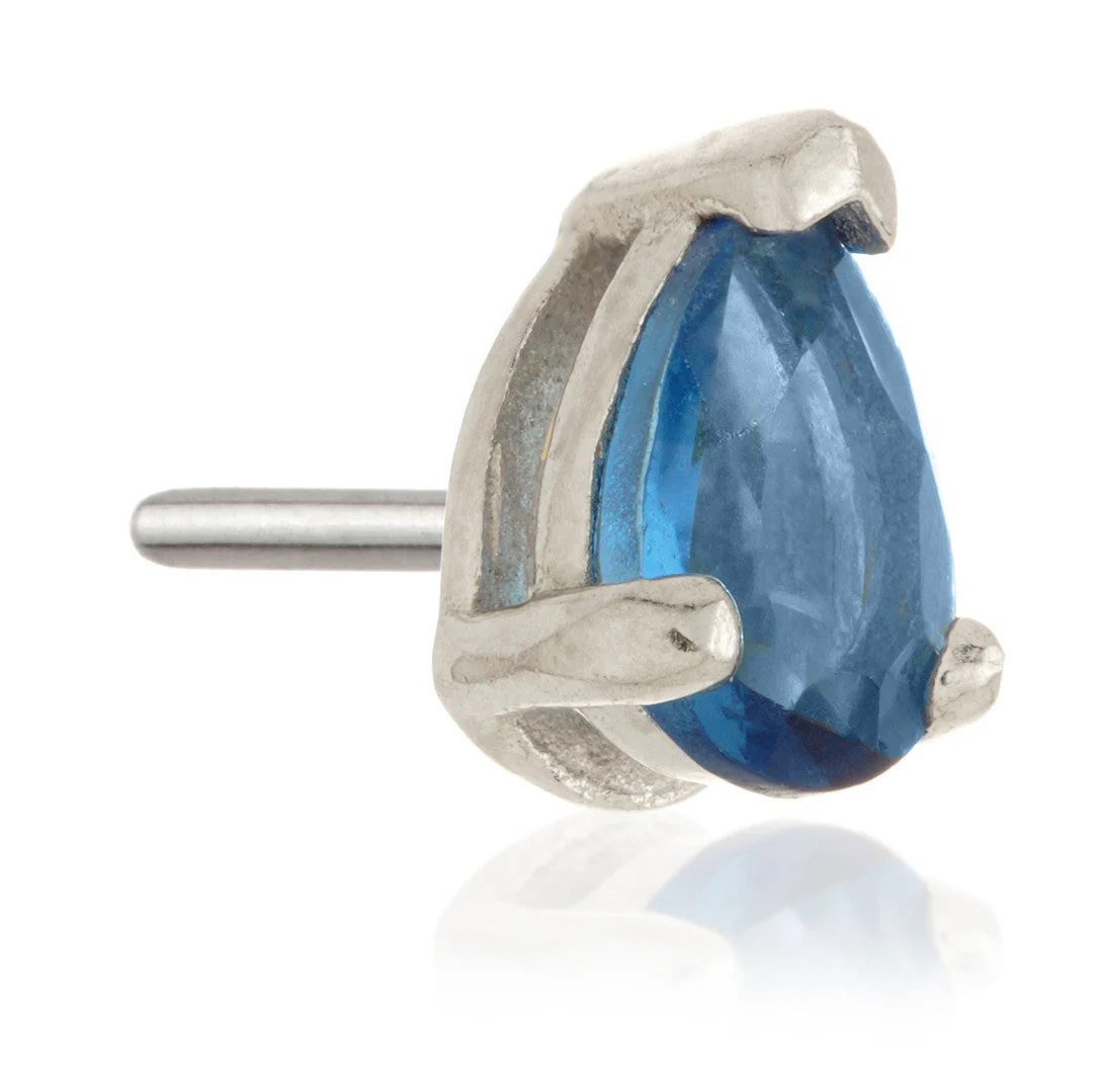 TL - 14ct Gold Threadless Teardrop Gem Pin Attachment - Image 15