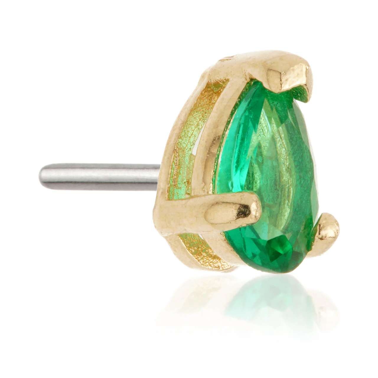 TL - 14ct Gold Threadless Teardrop Gem Pin Attachment - Image 21