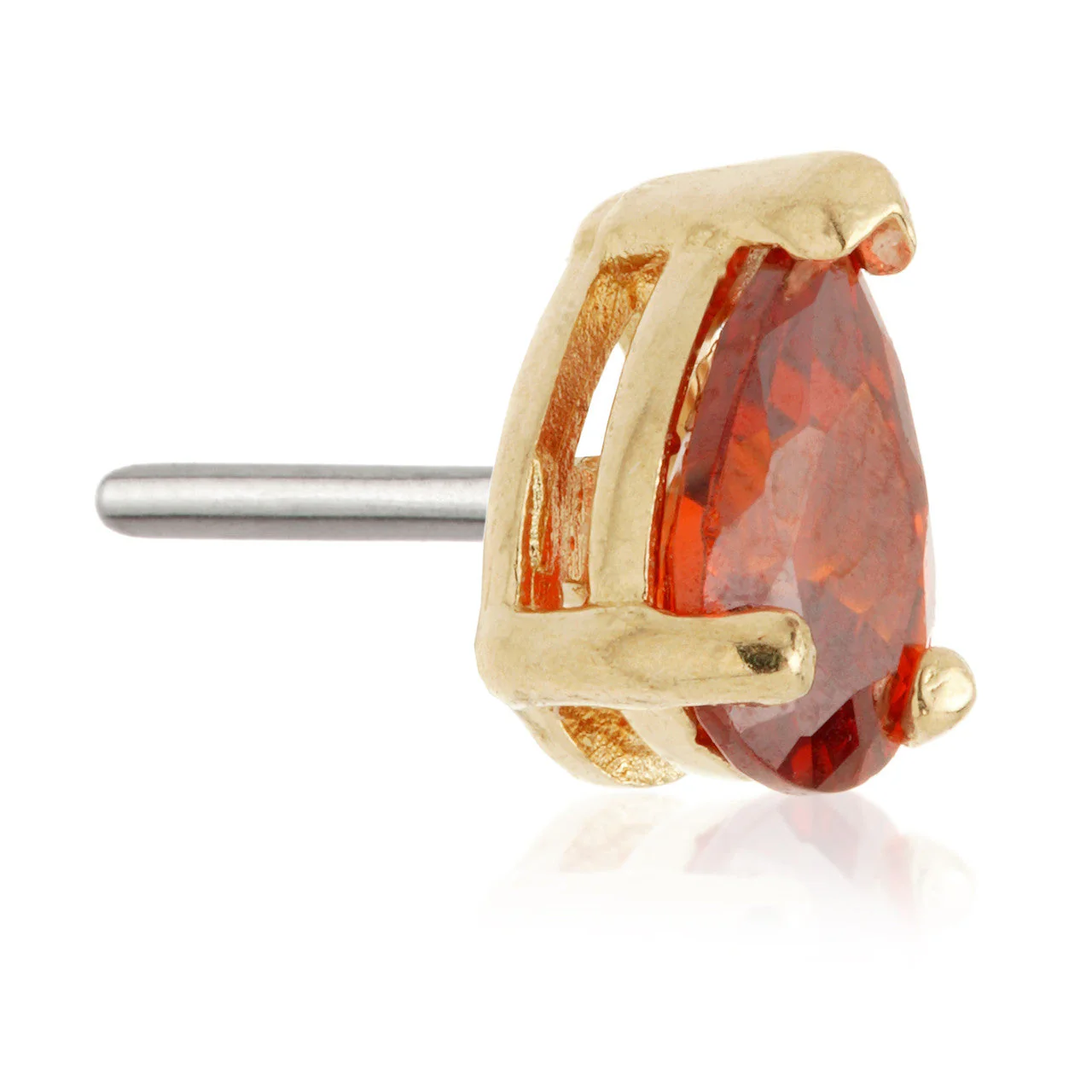 TL - 14ct Gold Threadless Teardrop Gem Pin Attachment - Image 22