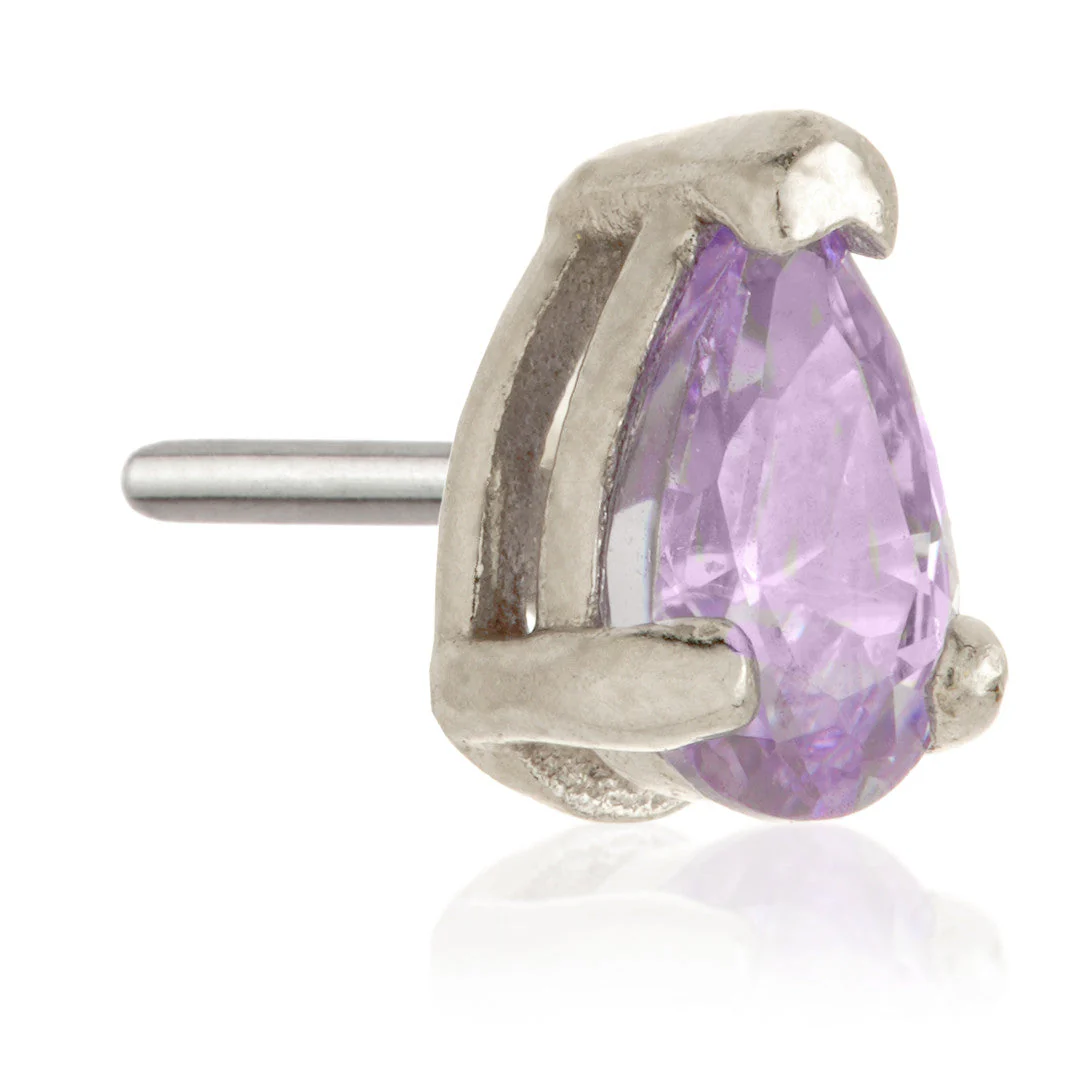 TL - 14ct Gold Threadless Teardrop Gem Pin Attachment - Image 9