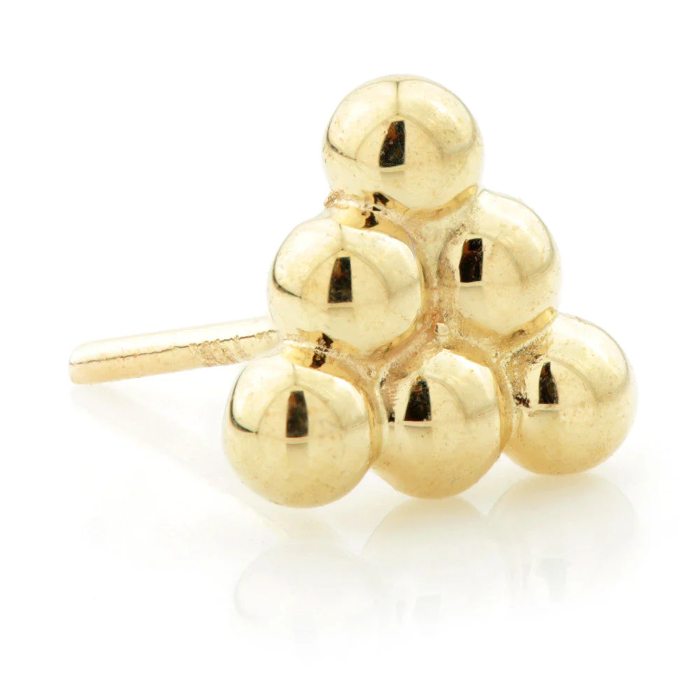 TL - 14ct Gold Triangle Dot Threadless Attachment - Image 2