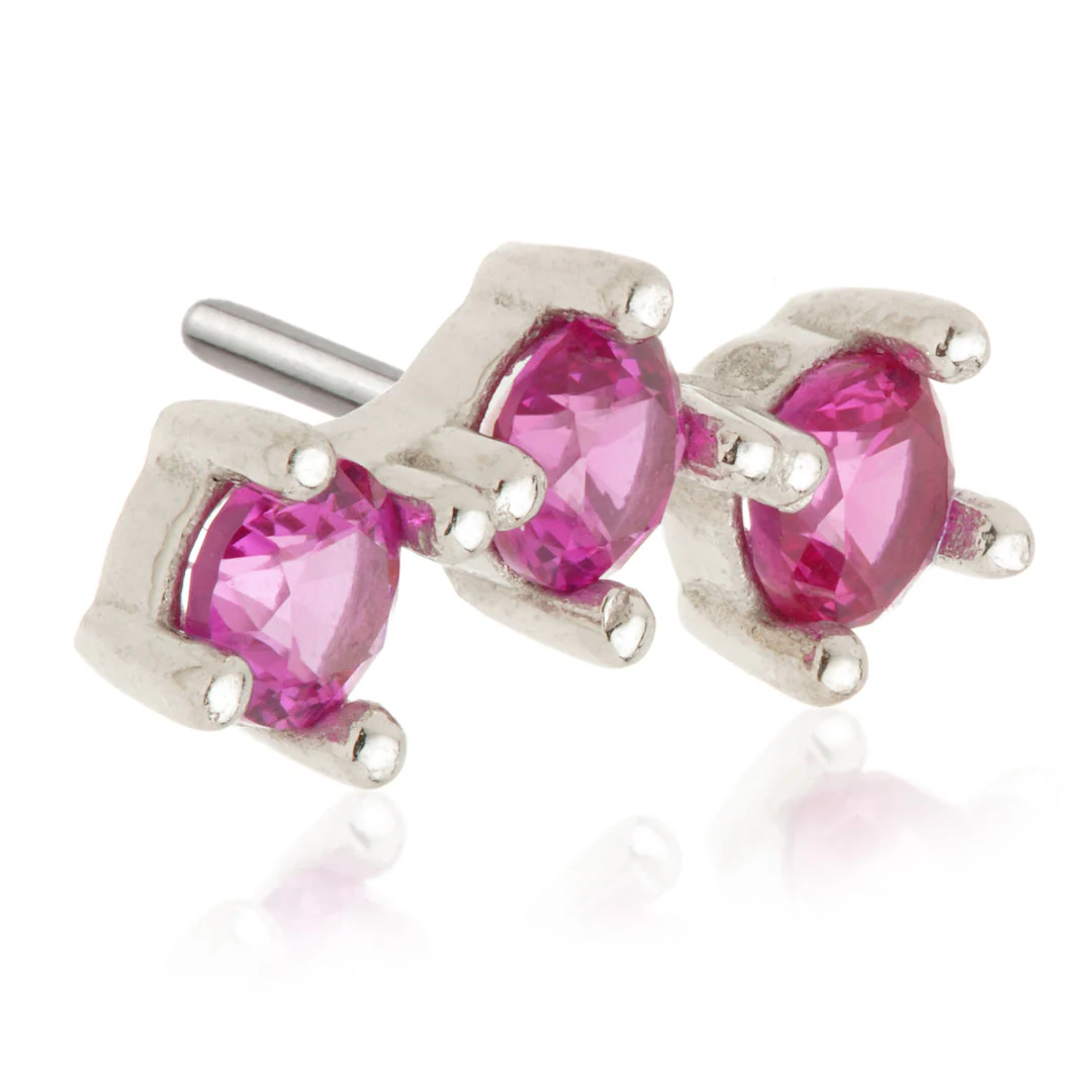 TL - 14ct Gold Triple Gem Pin Attachment - Image 13