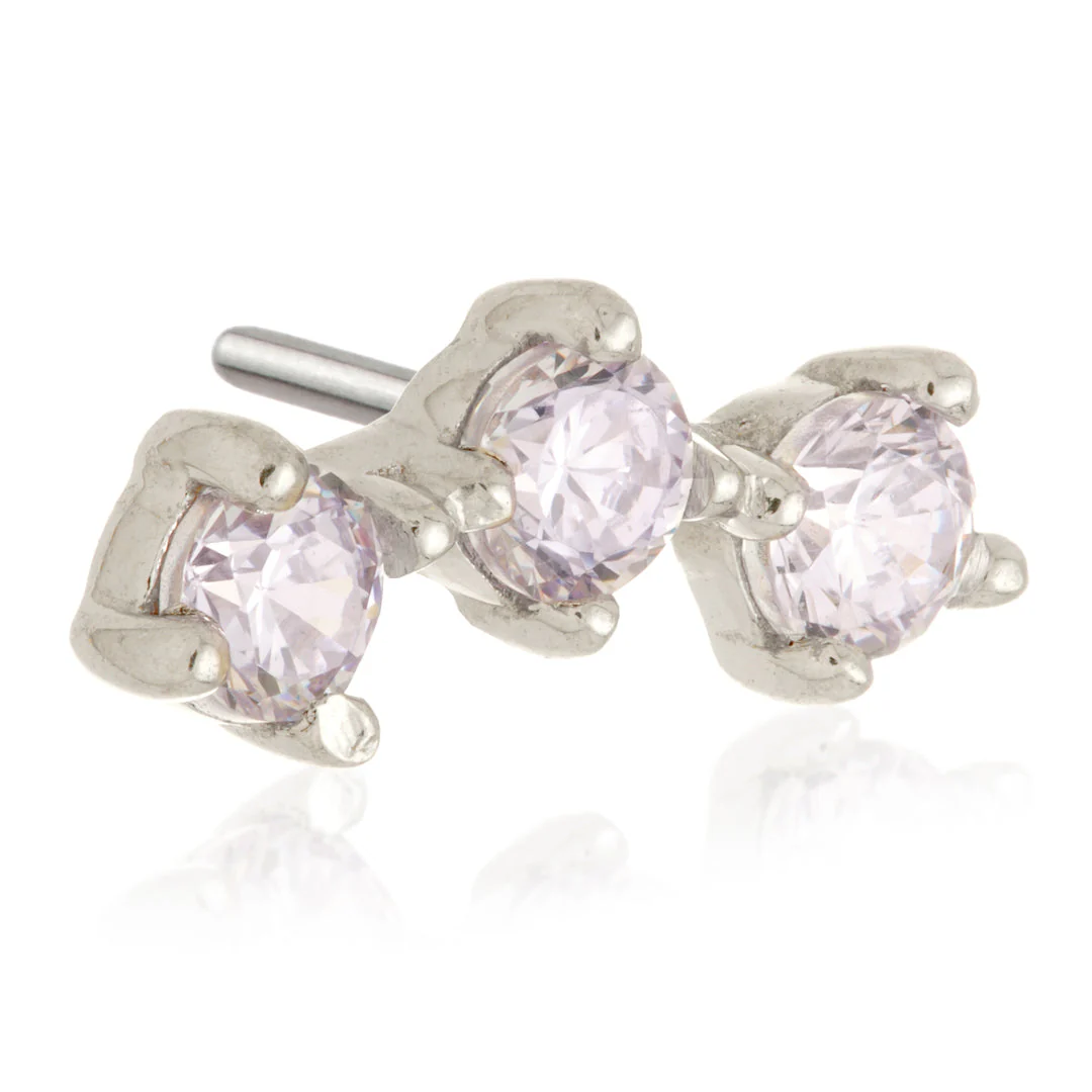 TL - 14ct Gold Triple Gem Pin Attachment - Image 15