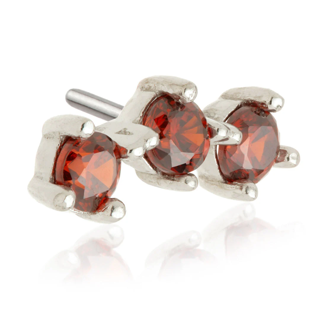 TL - 14ct Gold Triple Gem Pin Attachment - Image 17
