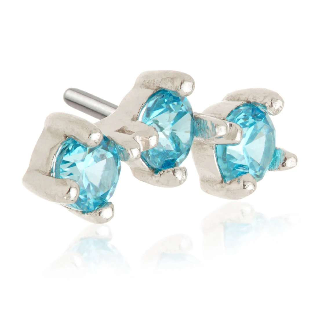 TL - 14ct Gold Triple Gem Pin Attachment - Image 20