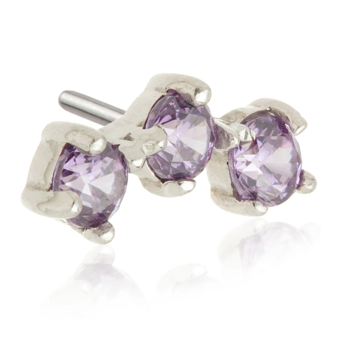 TL - 14ct Gold Triple Gem Pin Attachment - Image 22