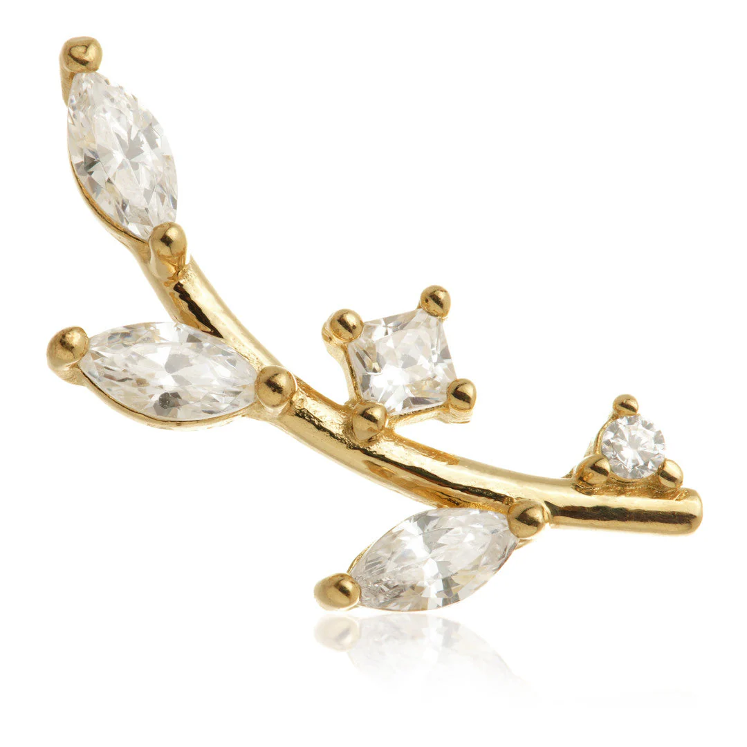 TL - 14ct Internal Gem Leaf Attachment - Image 2