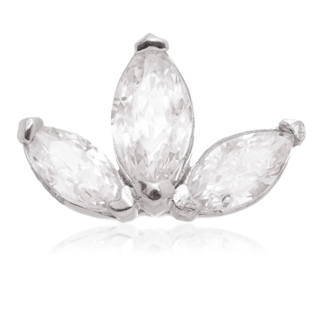 TL - 14ct Internal Gold Fleur-De-Lis Gem Attachment - Image 2