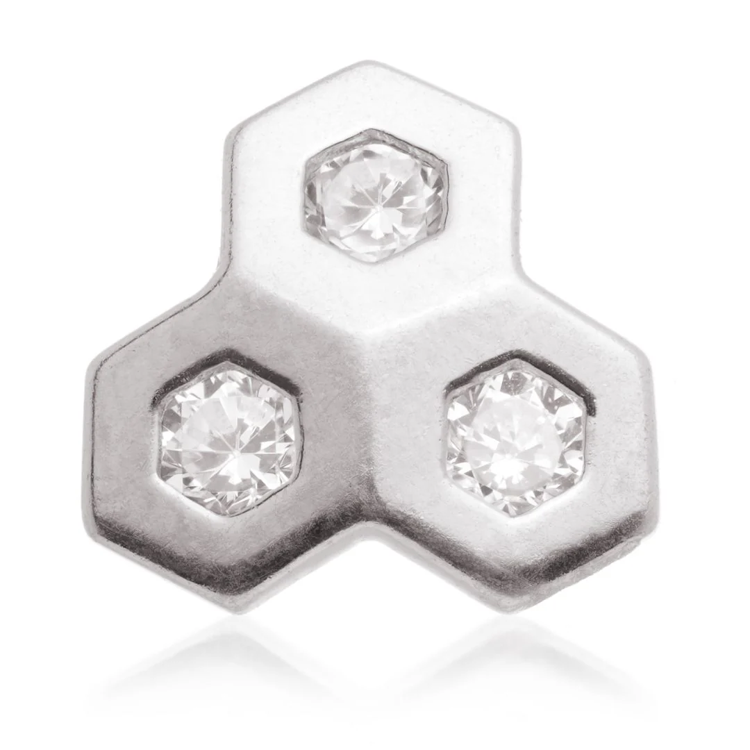 TL - 14ct Internal Gold Honeycomb Gem Attachment - Image 2