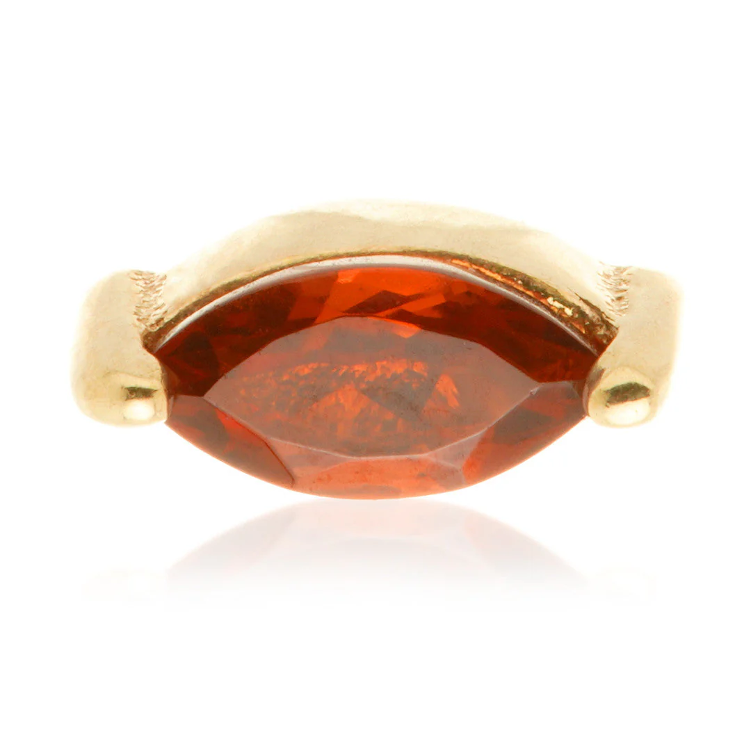TL - 14ct Internal Gold Marquise Garnet Attachment - Image 2