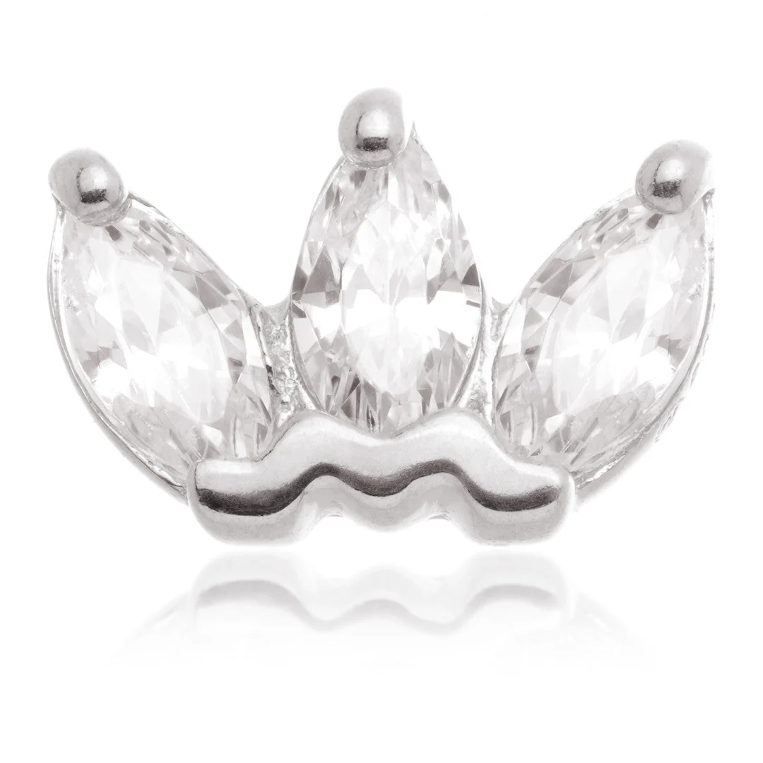 TL - 14ct Internal Gold Marquise Triple Gem Attachment - Image 2