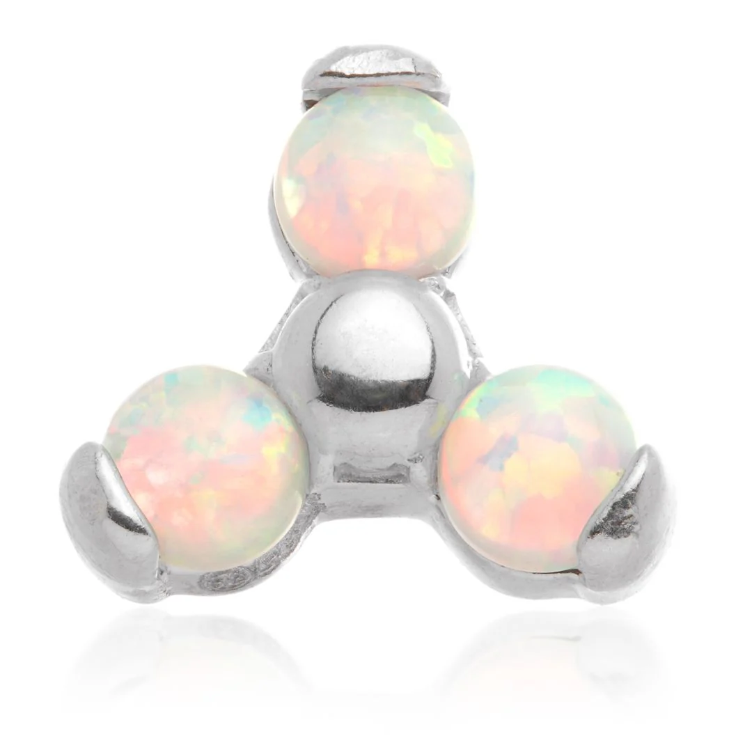 TL - 14ct Internal Gold Opal Trinity Gem Attachment - Image 2