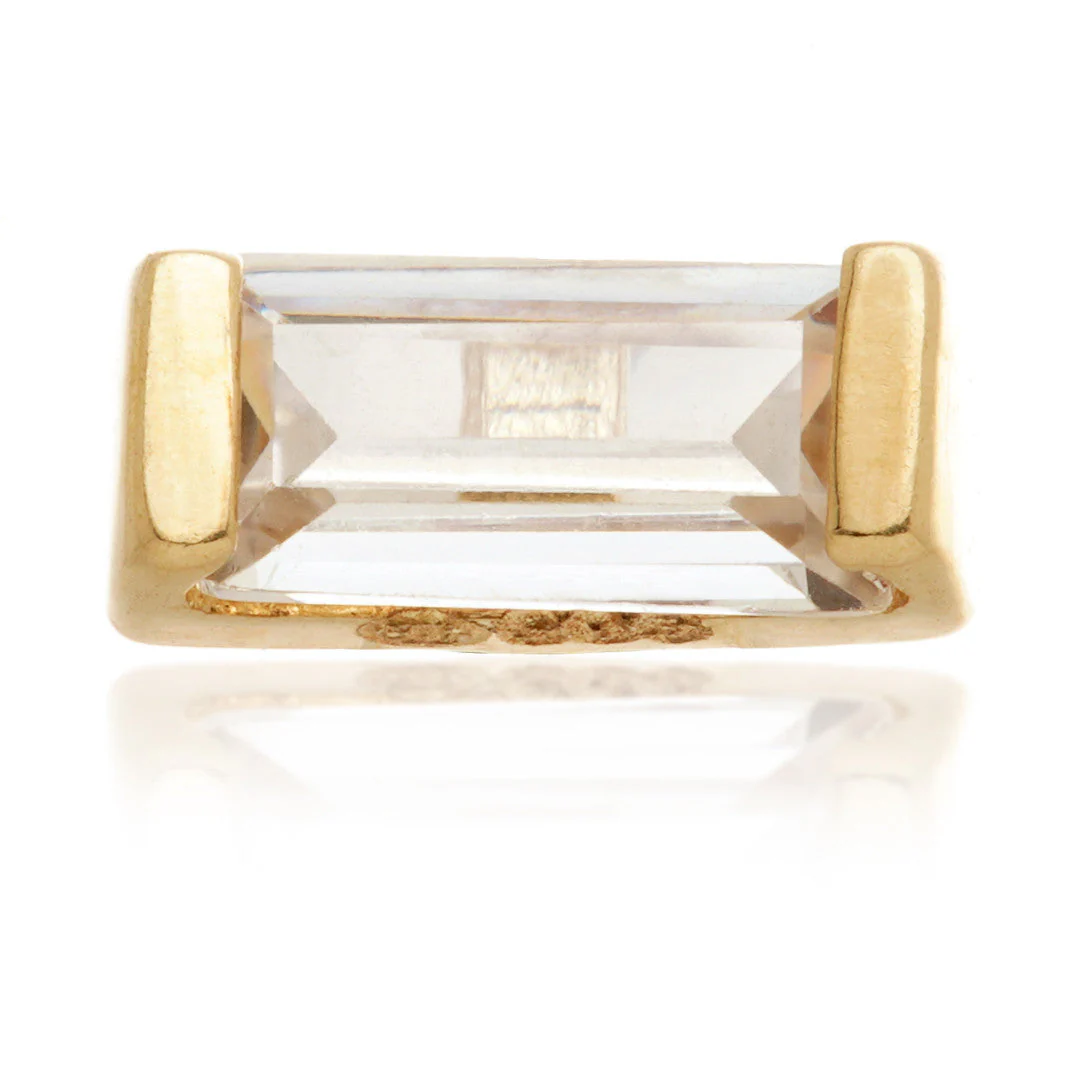 TL - 14ct Internal Gold Rectangle Gem Attachment - Image 2