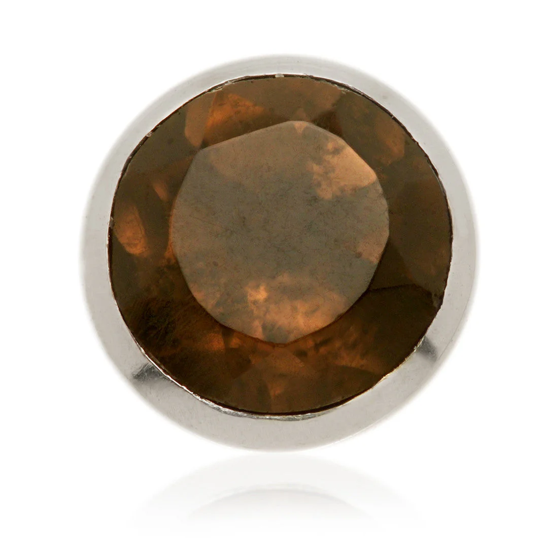 TL - 14ct Internal Gold Smokey Quartz Bezel Attachment - Image 2
