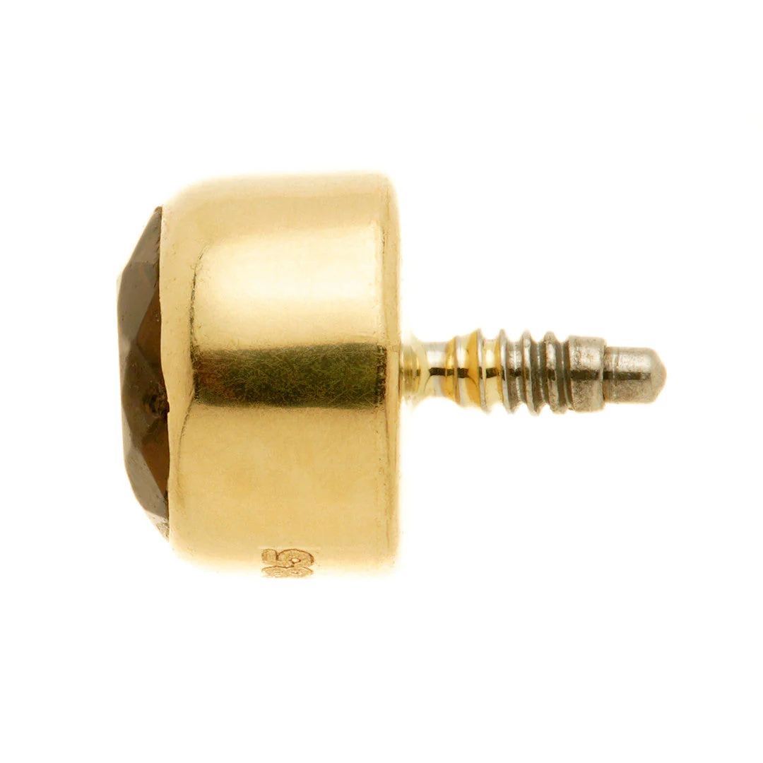 TL - 14ct Internal Gold Smokey Quartz Bezel Attachment - Image 3