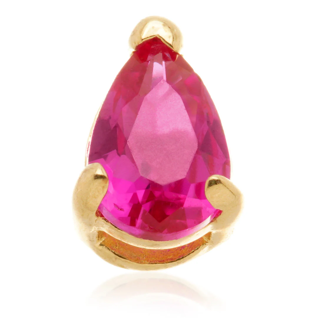 TL - 14ct Internal Gold Teardrop Gem Attachment - Image 3