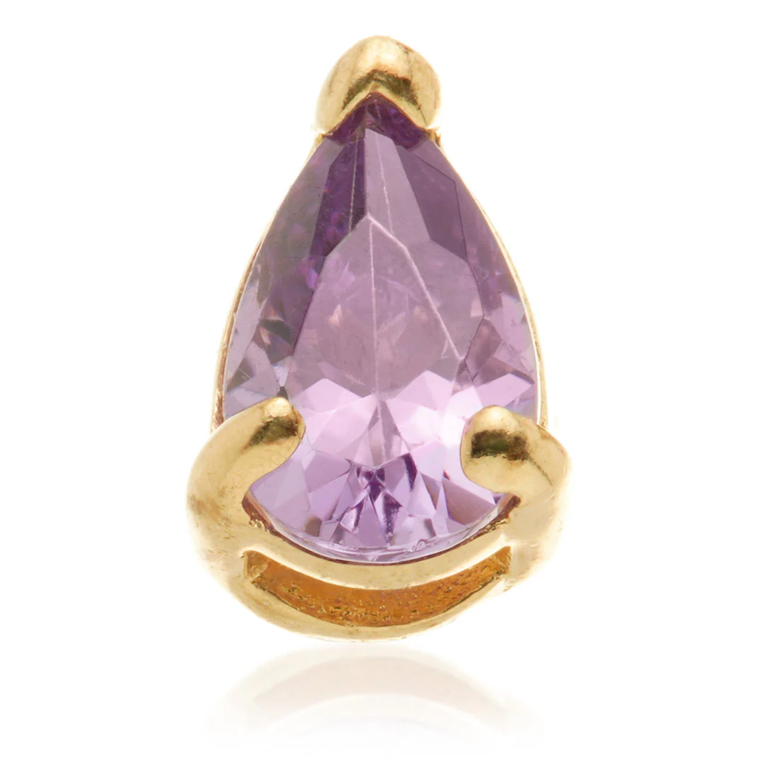 TL - 14ct Internal Gold Teardrop Gem Attachment - Image 5