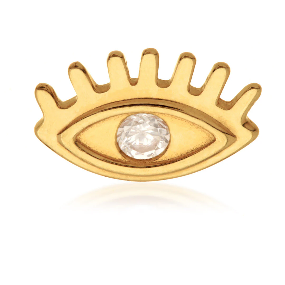 TL - 14ct Threadless All Seeing Eye Single Jewelled Attachment - Image 2