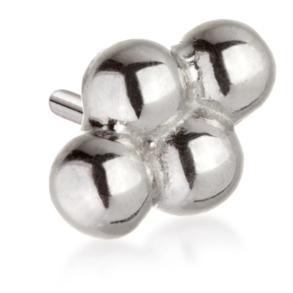 TL - 14ct Threadless Gold Quad Cluster Pin Attachment - Image 2