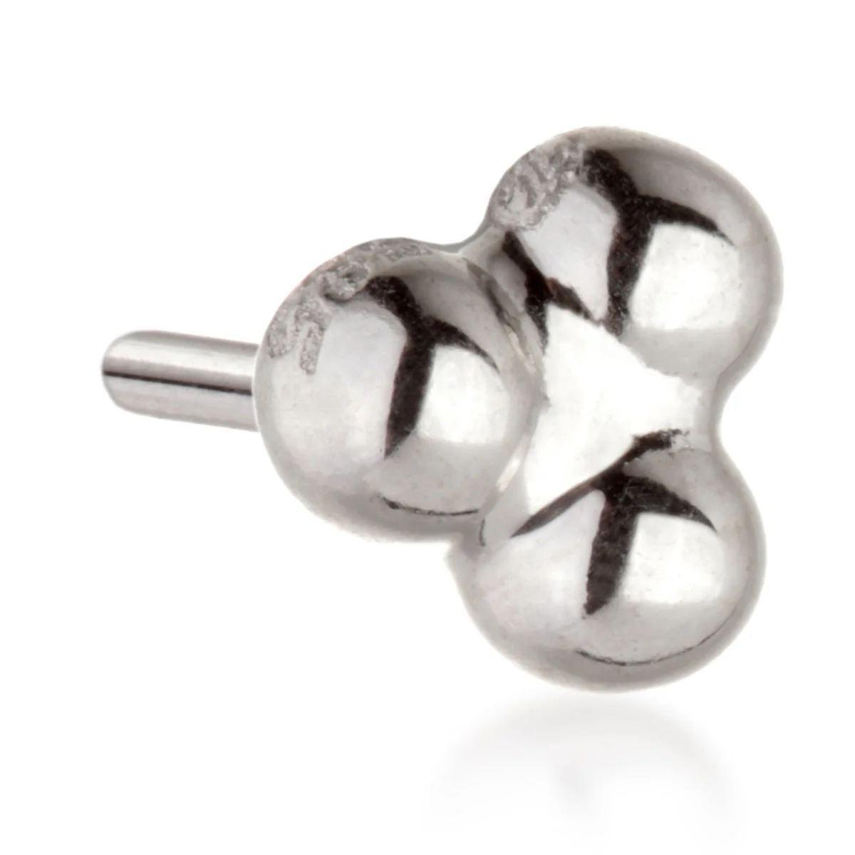 TL - 14ct Threadless Gold Triple Ball Pin Attachment - Image 3