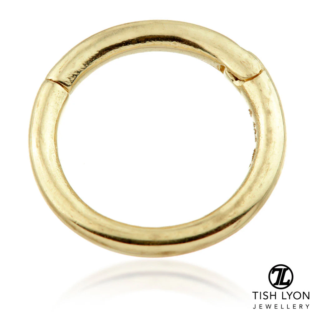 TL - 14K Gold Hinge Plain Segment Ring - Image 2