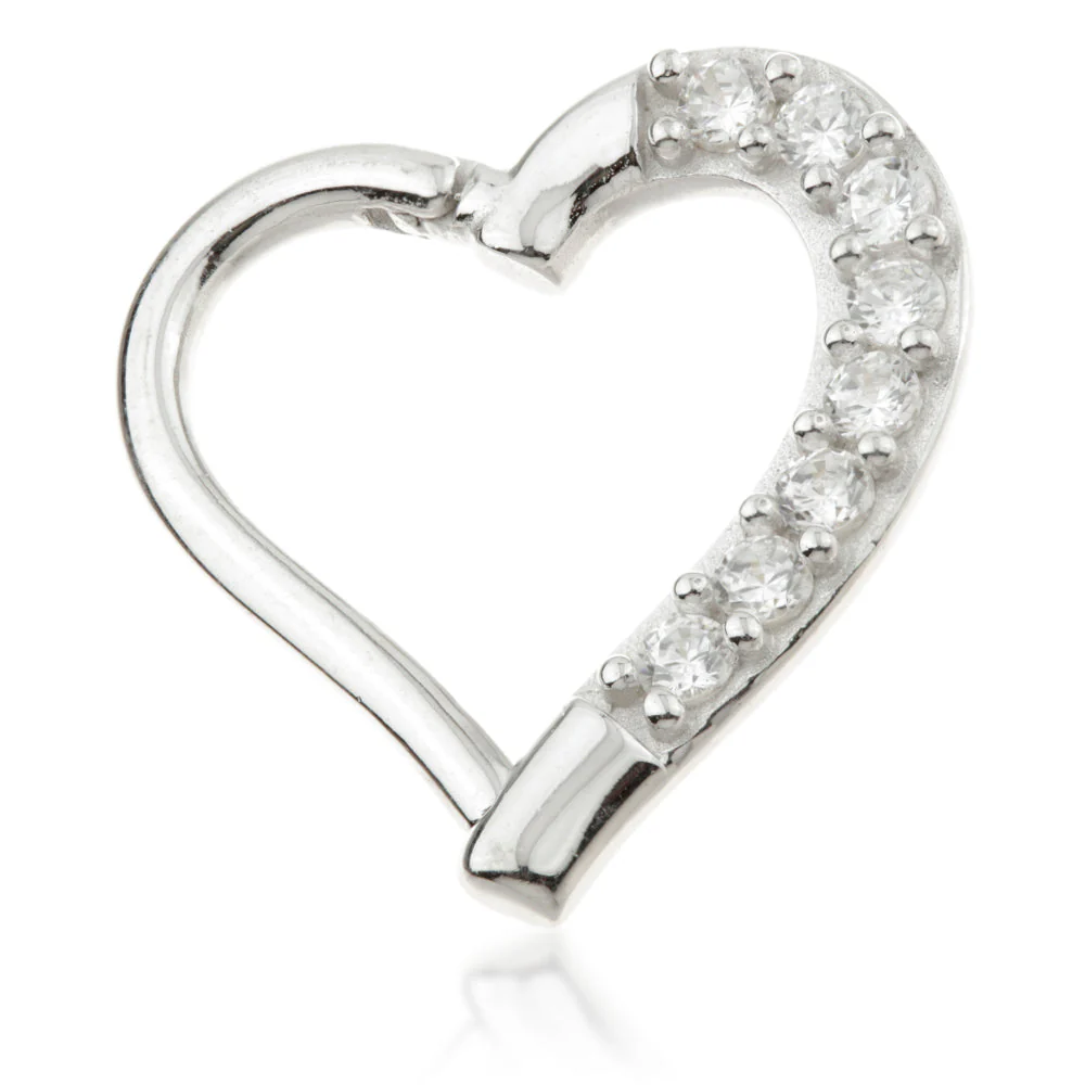 TL - 14K Gold Pave Gem Hinge Heart Ring - Image 3