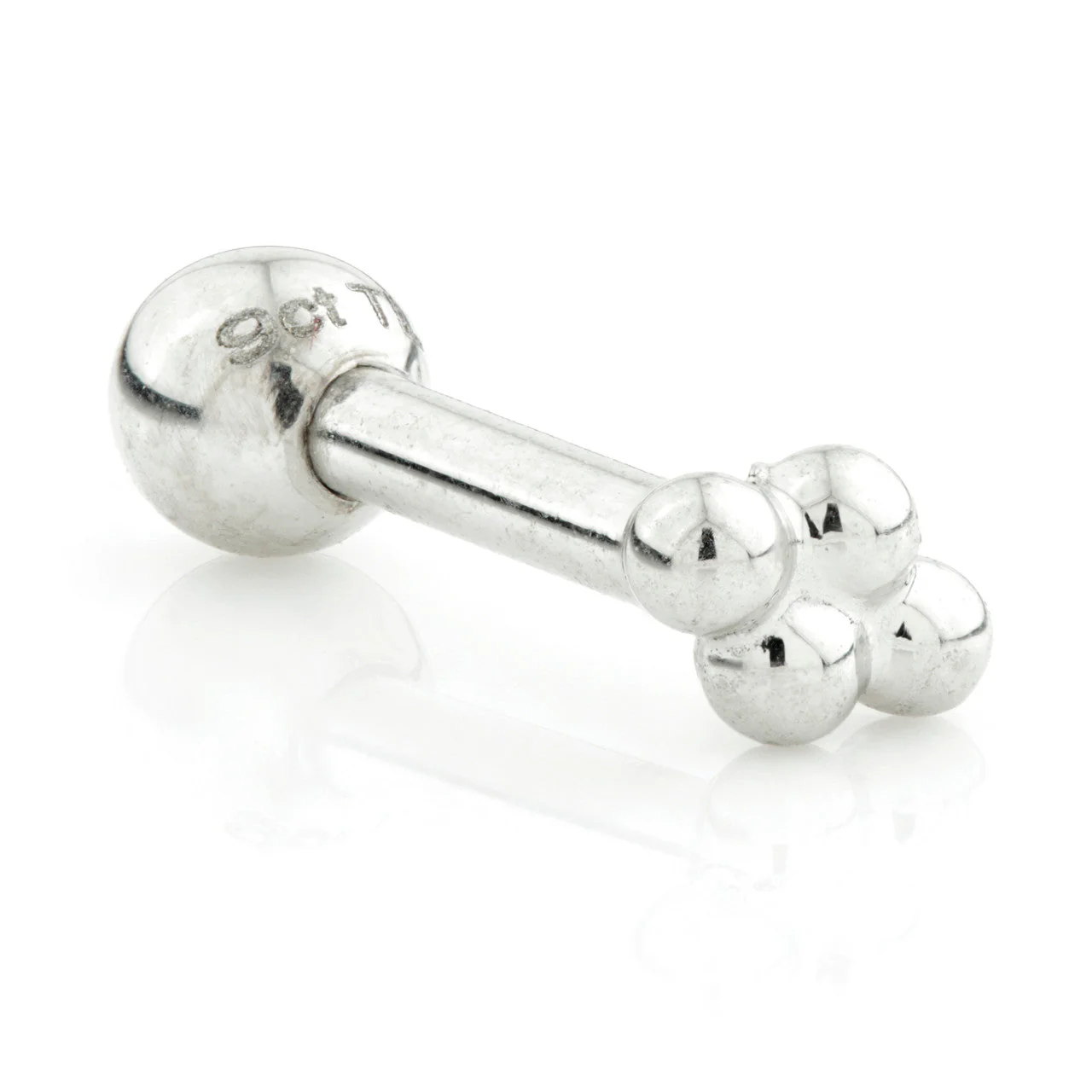 TL - 9 Carat Gold 4 Dot Cartilage Bar - Image 2