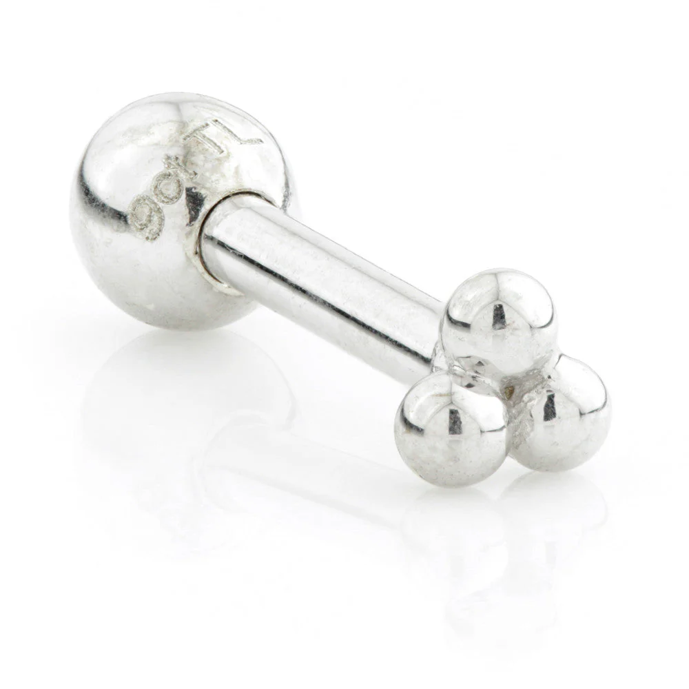 TL - 9 Carat Gold Tri Dot Cartilage Bar - Image 2