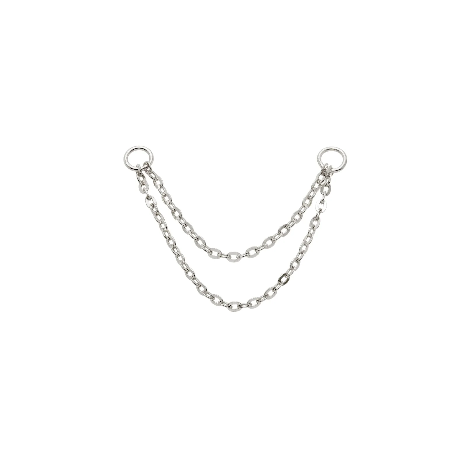 TL - 9ct Gold Hanging Double Chain Charm - Image 2