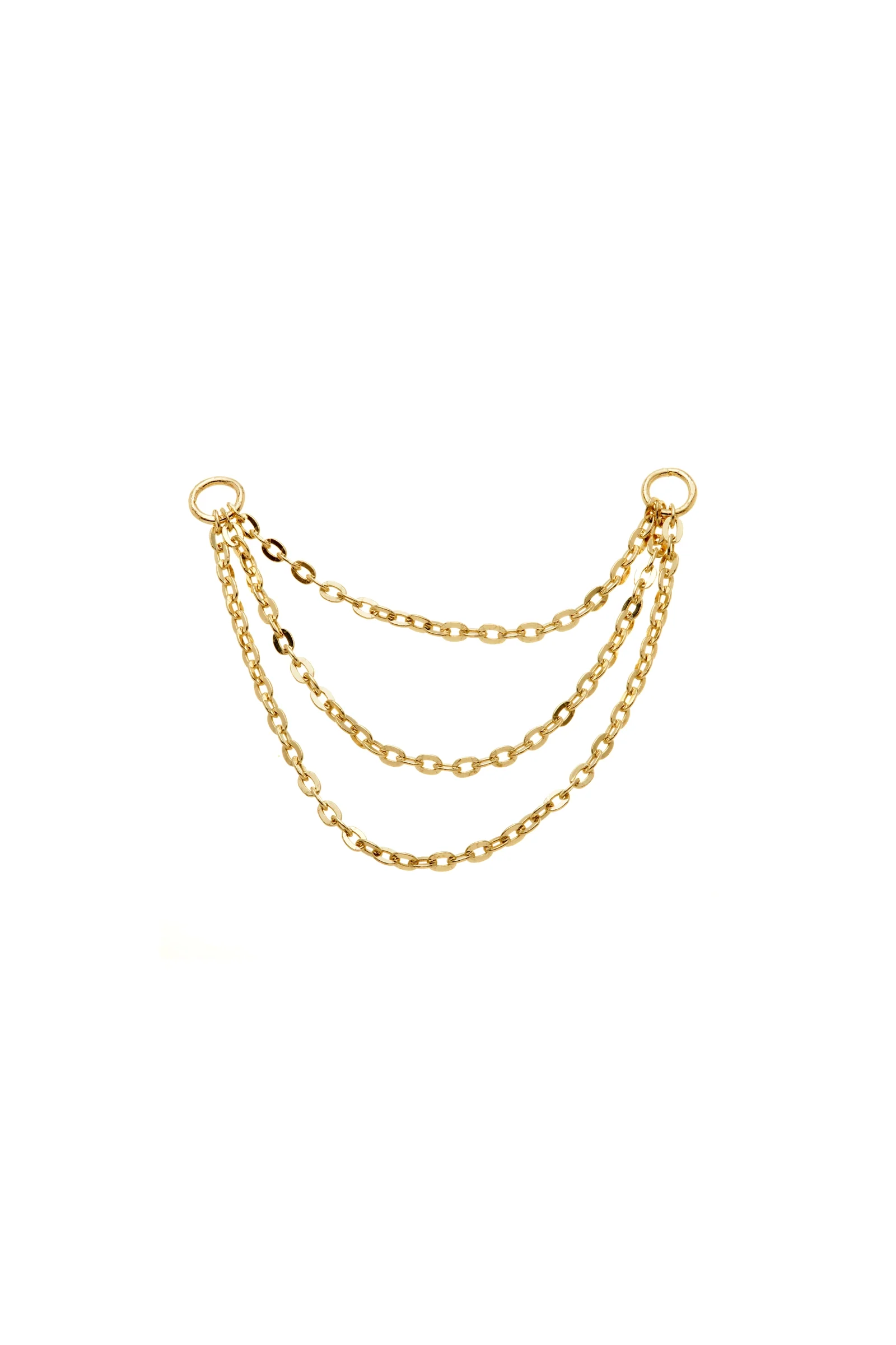 TL - 9ct Gold Hanging Triple Chain Charm