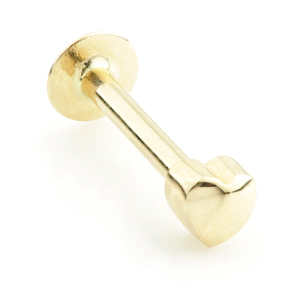TL - 9ct Gold Heart Tragus Labret - Image 2