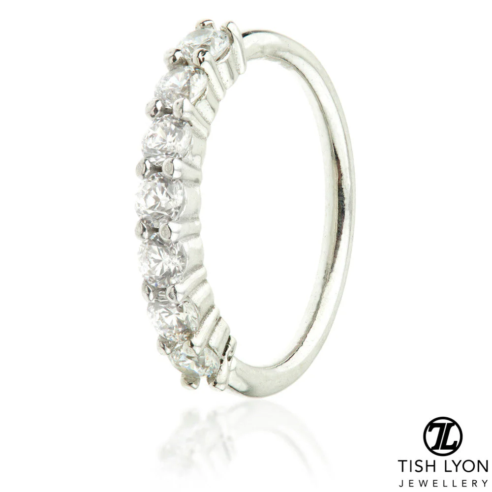 TL - 9ct Gold Prong Set Jewelled Twist Ring - Image 2