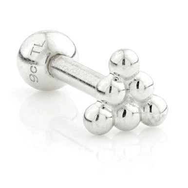TL - Gold 14ct Multi Dot Triangle Cartilage Bar - Image 2