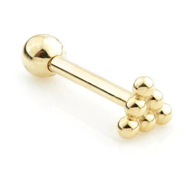 TL - Gold 9ct Multi Dot Triangle Cartilage Bar