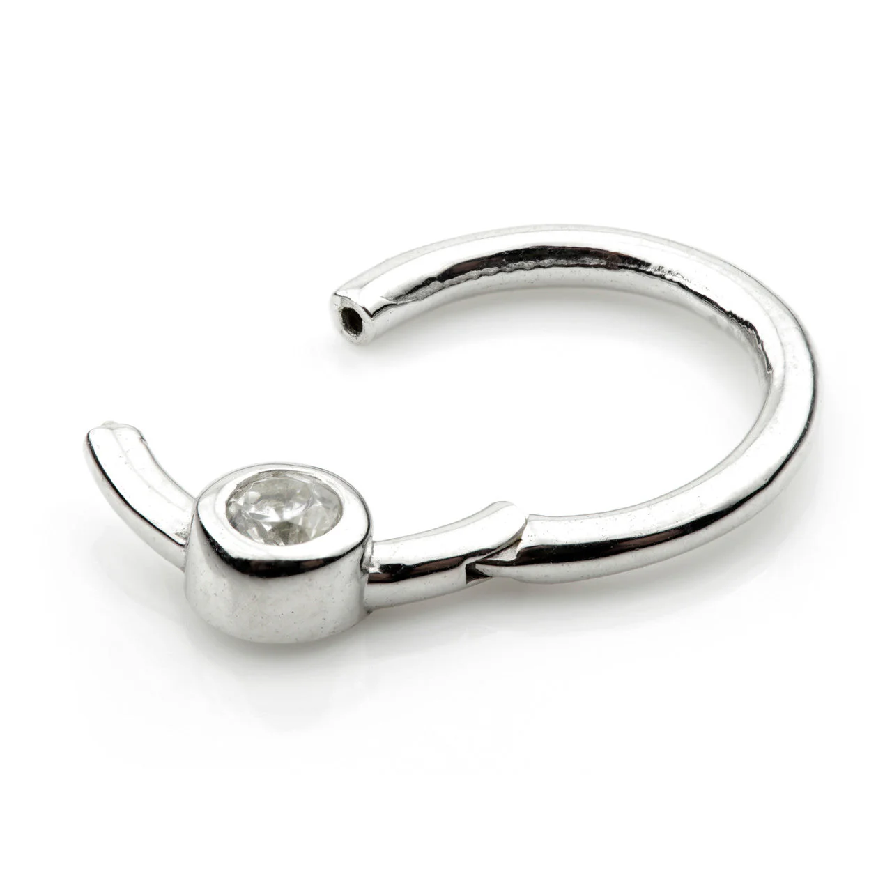 TL - Gold Front Facing Gem Hinge Ring - Image 6