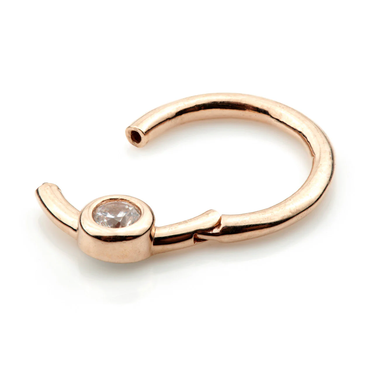 TL - Gold Front Facing Gem Hinge Ring - Image 7