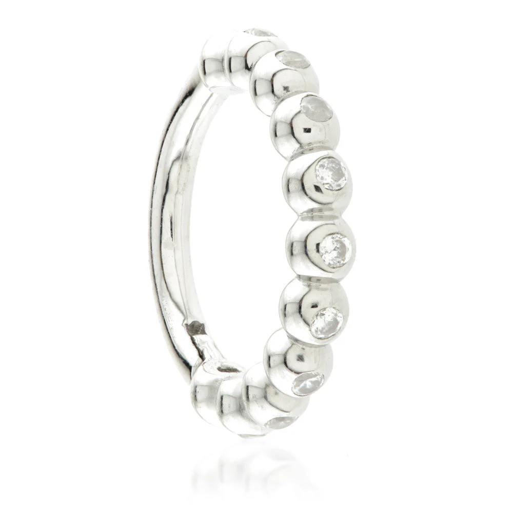 TL - Gold Jewelled Bubble Hinge Ring