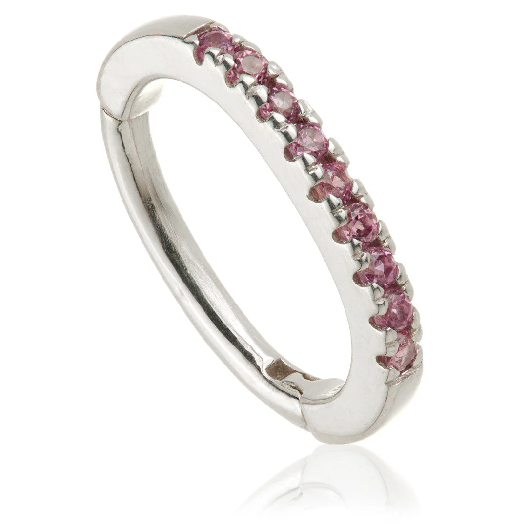 TL - Gold Rhodolite Pavé Oval Rook Ring - Image 2