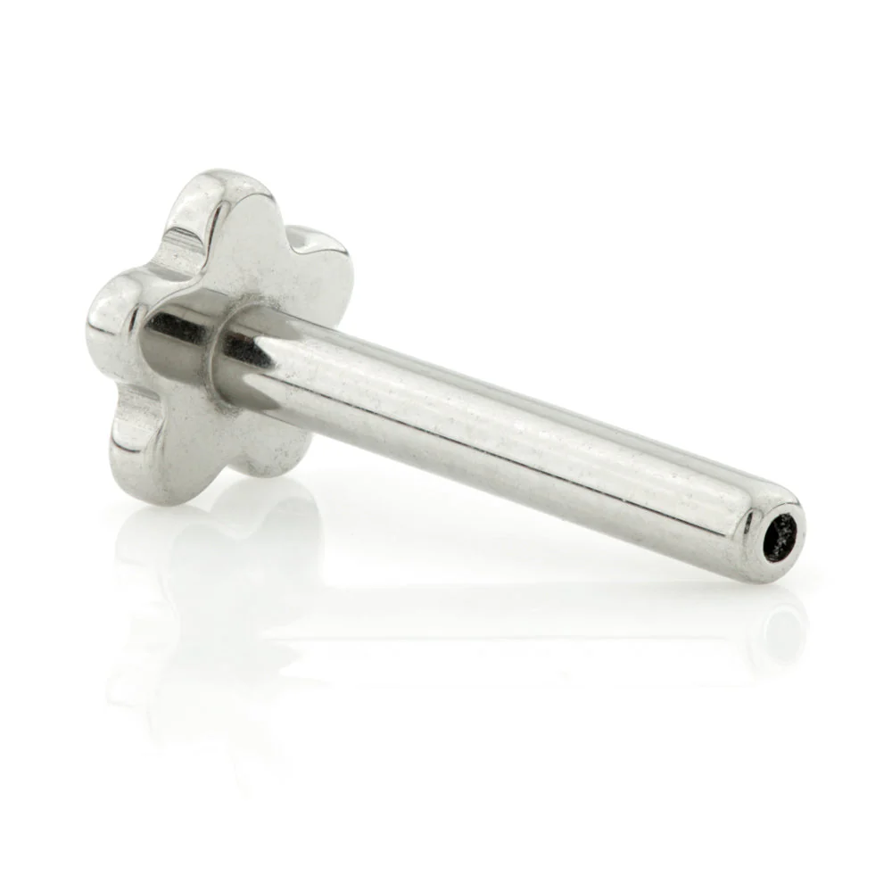TL - Ti Internal Labret Stem with Flower Base - Image 2