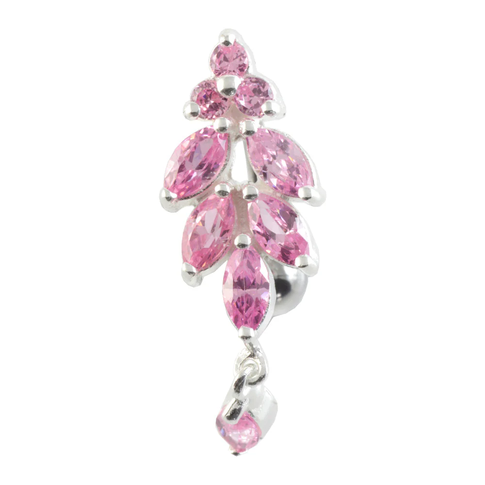 Top Drop Cluster Tail Silver & Steel Navel - Image 2
