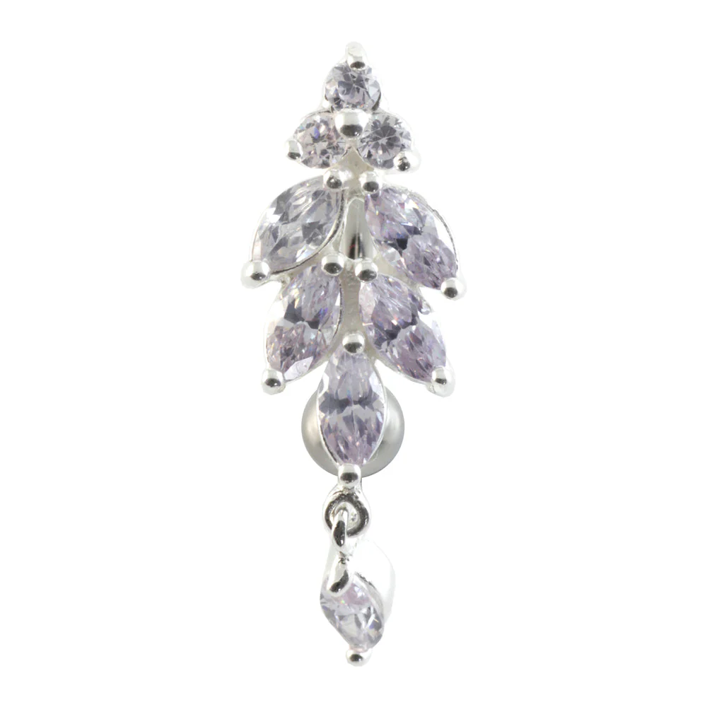 Top Drop Cluster Tail Silver & Steel Navel - Image 3